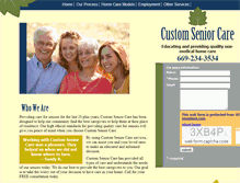 Tablet Screenshot of customseniorcare.com